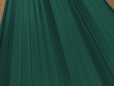 Окрашенный профнастил С21-1000, 0,45х2000 мм, зеленый мох