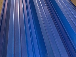 Окрашенный профнастил НС44-1000, 0,5 мм, синий